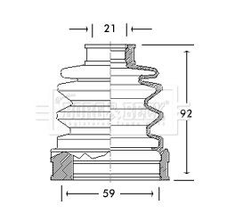 BORG & BECK Paljekumisarja, vetoakseli BCB2736